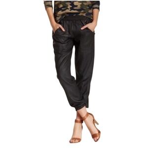 DWP Black Pleated Tencel Trousers Pants Size 27‎ Made in USA Minimalist